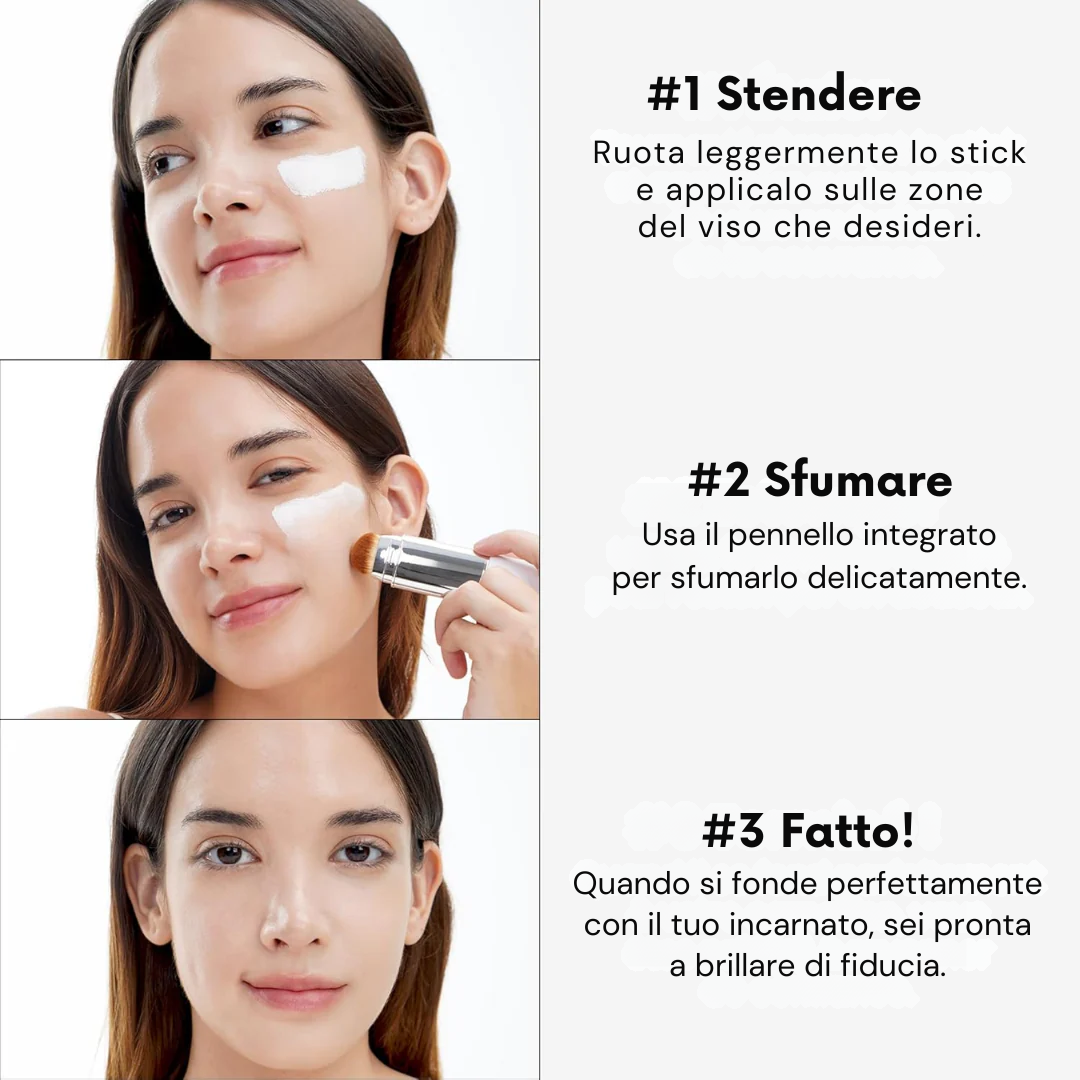 Fondotinta 2-in-1 con pennello integrato