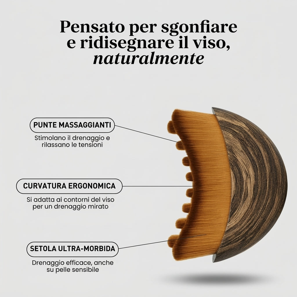Lushia™ – Spazzola per drenaggio linfatico viso